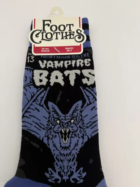 Foot Clothes Vampire Bats Retro Horror Collection Crew Quality Socks for Weirdos