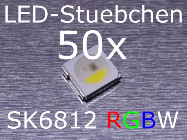 50x SK6812 RGBW(warm) LED mit integriertem WS2811 controller