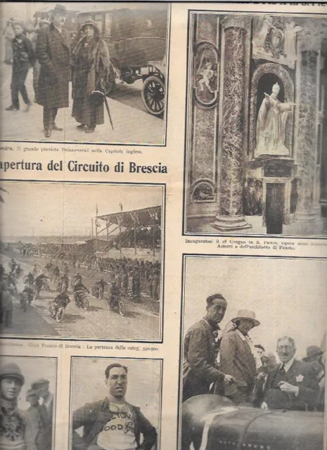 Motociclismo Automobilismo Circuito Brescia Gagno Ragni Bottecchia Familia 1923