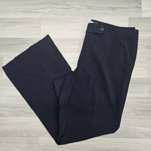 CALVIN KLEIN Womens Navy Blue Straight Wide Leg Dress Pants Size 12