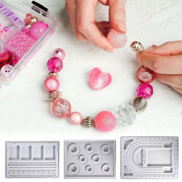 Bead Board Bracelet Necklace Beading Tray Jewelry Design Making DIY Craft Gift 2