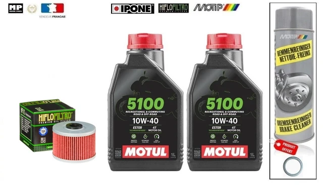 Kit Vidange Motul 5100 10W40 + Filtre - Pour Suzuki Gladius SFV 650 - 4 Litres Semi-synthétique