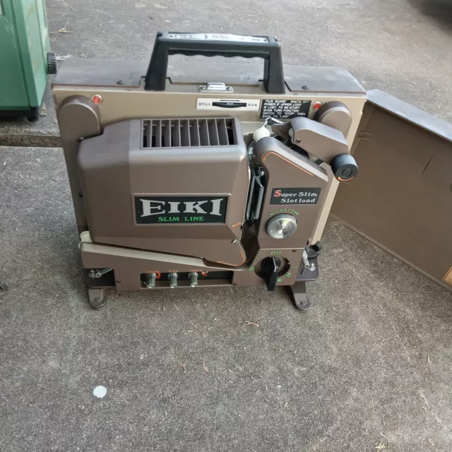 Vintage Eiki Slim Line SSL-O Slot Load 16 MM Film Projector w/ Case