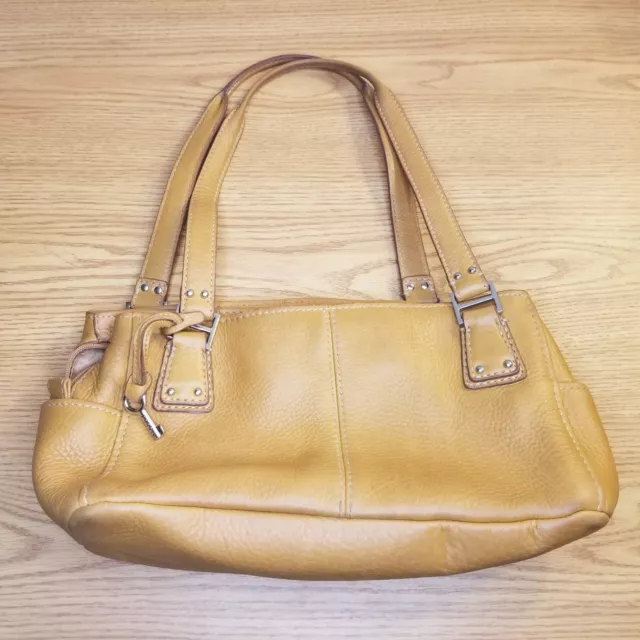 Fossil Blackburn Handbag Tan Pebbled Leather Satchel Shoulder Bag ZB9961