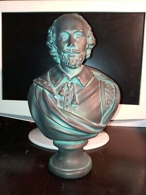 Rare Vintage William Shakespeare Bust 13" X 8" 7 Pounds