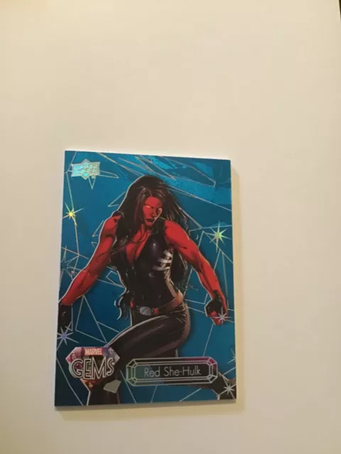 2016 Marvel Gems SAPPHIRE BLUE  parallel #/25 Red She-Hulk She Hulk Card 54