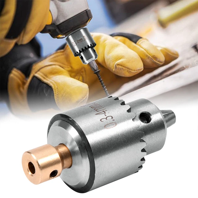 Micro Motor Drill Chuck Clamping Range 0.3-4mm Taper Mounted Mini Drill Chuck US