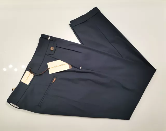 Pantalone Uomo Slim Fit Squad2 Corfù Con Doppia Pinces Blu Nuovi Arrivi Prim/Est