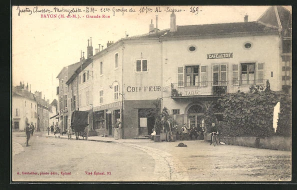 CPA Bayon, Grande-Rue, Café de l'Est