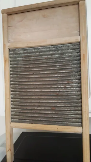 Antique Two In One Metal and Wood WASHBOARD. Rustic, Rural Farmland, NC.