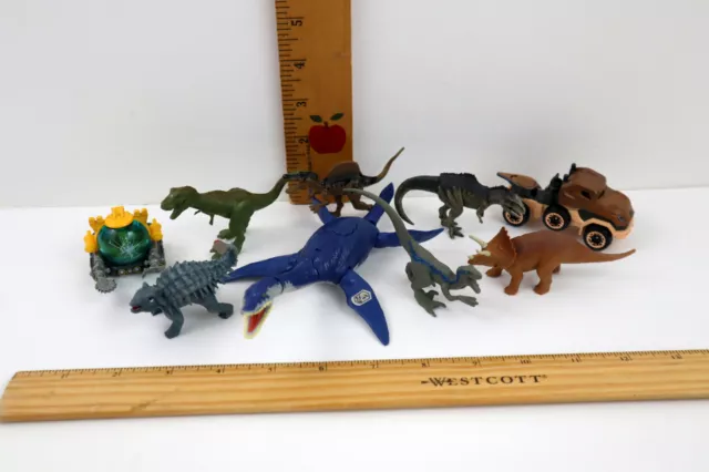 JURASSIC PARK WORLD Mini Dinosaur Figures Dino Park Mattel Lot of 7 & 2 ...