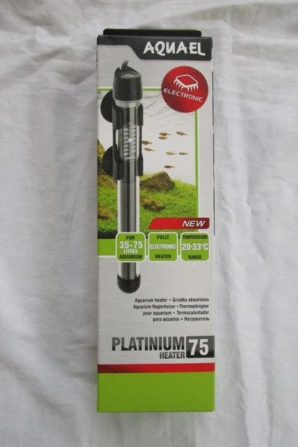 NUEVO CALENTADOR ELECTRÓNICO DE PLATINO 75 AQUAEL para pecera de acuario 35-75 litros
