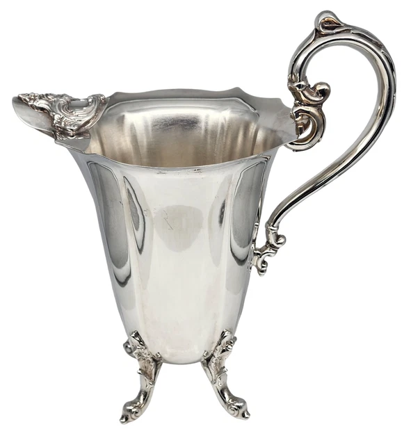 VINTAGE Silver Plate Ornate Footed Watch Pitcher NO MONOGRAM