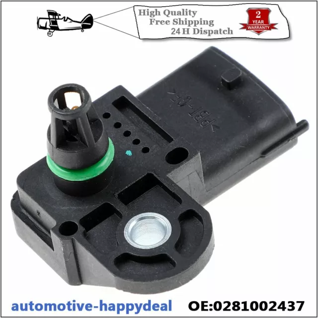 Map Manifold Air Pressure Turbo Boost Sensor For Vauxhall Opel Fiat 0281002437