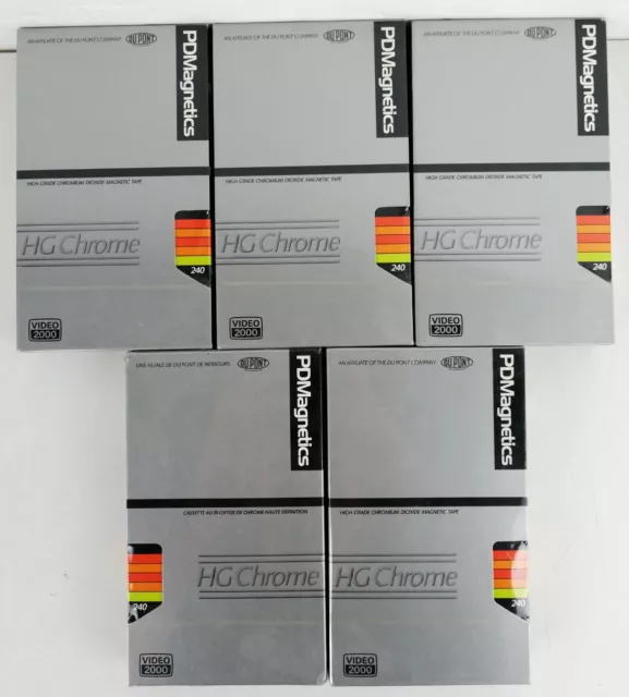 Pd Magnetics Chrome Vcc-240 - Video 2000 - Lotto 5 Cassette - Sigillate - New