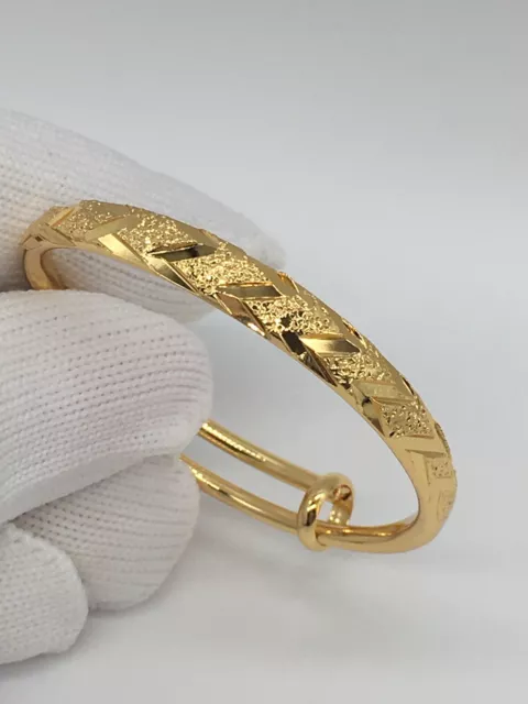 22K 22ct  Gold Filled Boys & Girls Baby, Child, Toddler Adjustable Bangle