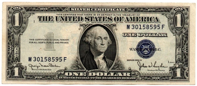 Fr 1613N - 1935 D - $1 Silver Certificate - No Motto - Vf - Free Shipping!