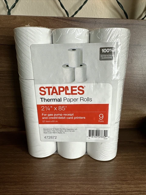 Thermal Paper Rolls 2 1/4" X 85' 9 ROLLS
