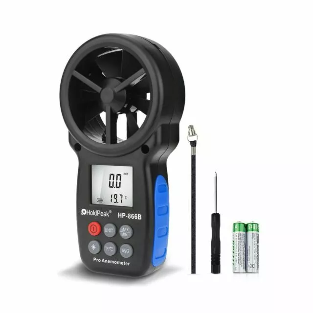 HOLDPEAK 866B Digital Anemometer Handheld Wind Speed Meter