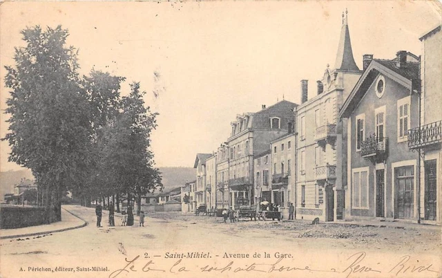 CPA 55 SAINT MIHIEL RUE DE LA GARE (back undivided)
