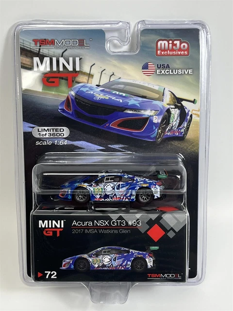Modèle Réduit Acura NSX GT3 2017 – Échelle 1/43, TrueScale, N°93 IMSA Watkins Glen