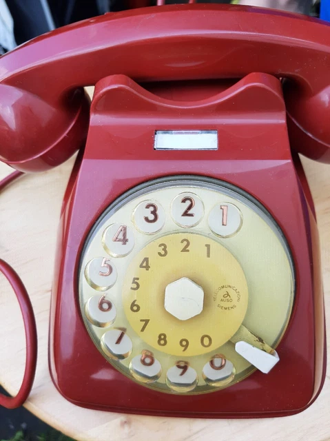Telefono A Rotella Vintage Italtel Modernariato Bordeaux