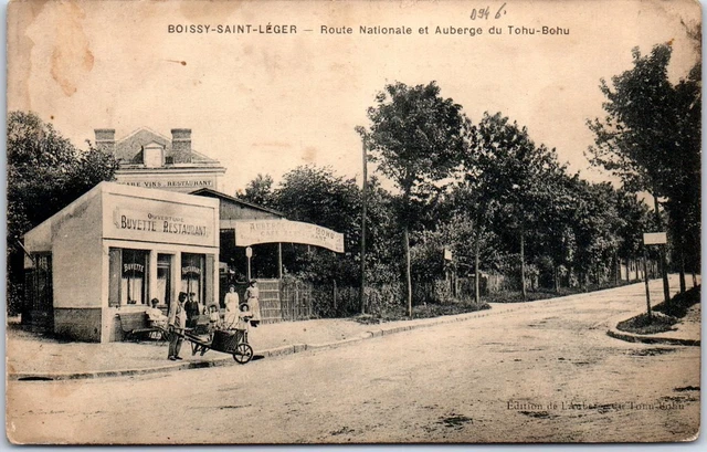 94 BOISSY SAINT LEGER - route nationale et auberge du Tohu bohu