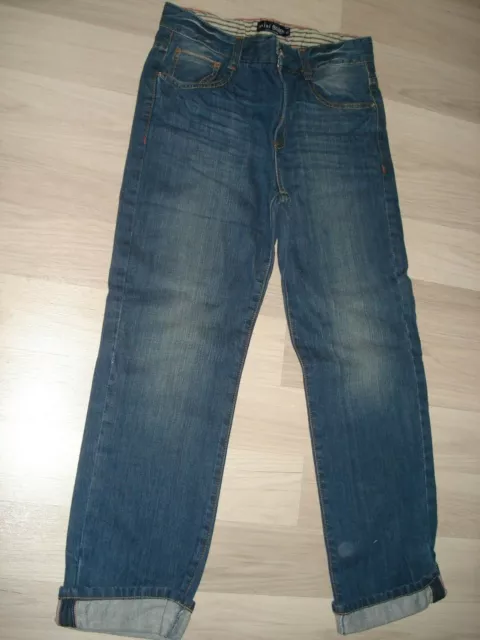 Girls Mini Boden Blue Turn Up Jeans Aged 9 Years