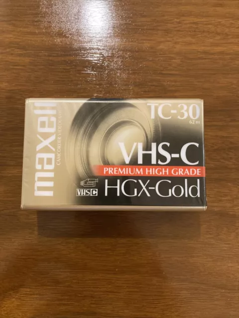 Maxell VHS-C HGX-Gold TC-30 Premium High Grade Camcorder VideoCassette