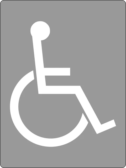 USS Stencil Disabled Symbol Poly 600mm x 450mm