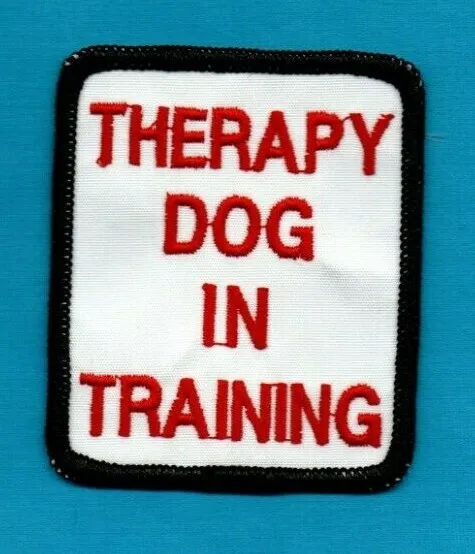 THERAPY DOG IN TRAINING - 2.5" X 3" service dog vest patch