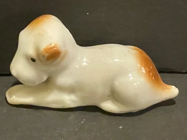 Vintage Ceramic Miniature Terrier Puppy Figurine Made in Japan 1"