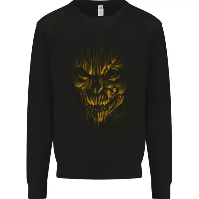 Demon Skull Devil Satan Grim Reaper Gothic Mens Sweatshirt Jumper