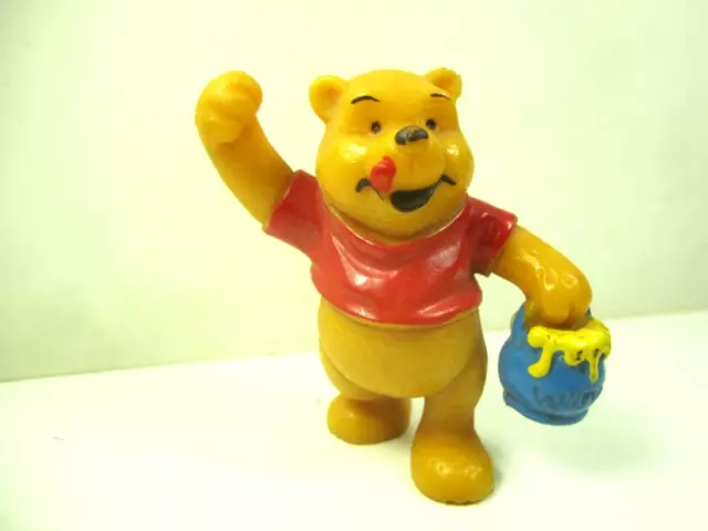 Walt Disney Winnie the Pooh Bear 2" Inch Figure Figurine Cake Topper Vintage