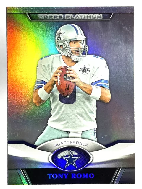 TONY ROMO Dallas Cowboys 2011 Topps Platinum HOLO Football Card #56