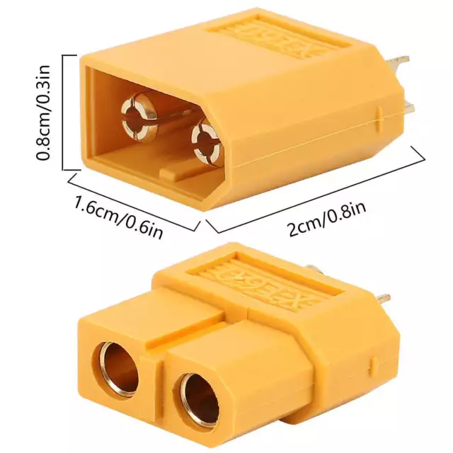 XT60 Bullet Connectors Gold Plated RC Lipo DIY Plug Power Battery XT-60 20 Pairs 3