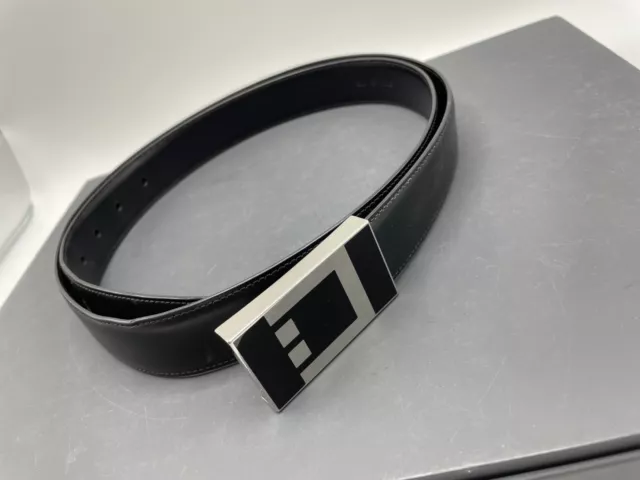 ST Dupont D-Link Collection Leather Black Belt Lacquer & Palladium Trim Uncut