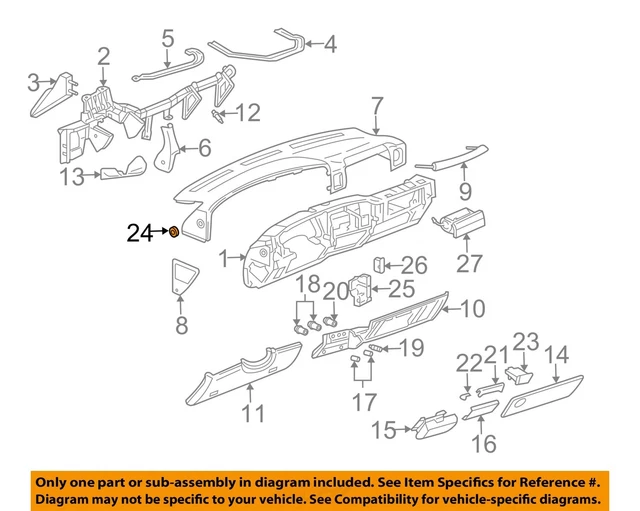 GM OEM Dash Heater-Defroster Air Outlet Vent Grille 15051338