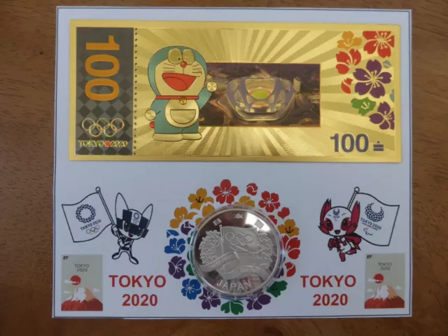 2020 Tokyo Olympic Games Coin & Gold Foil Bank Note Only 5 Left(Brand New)