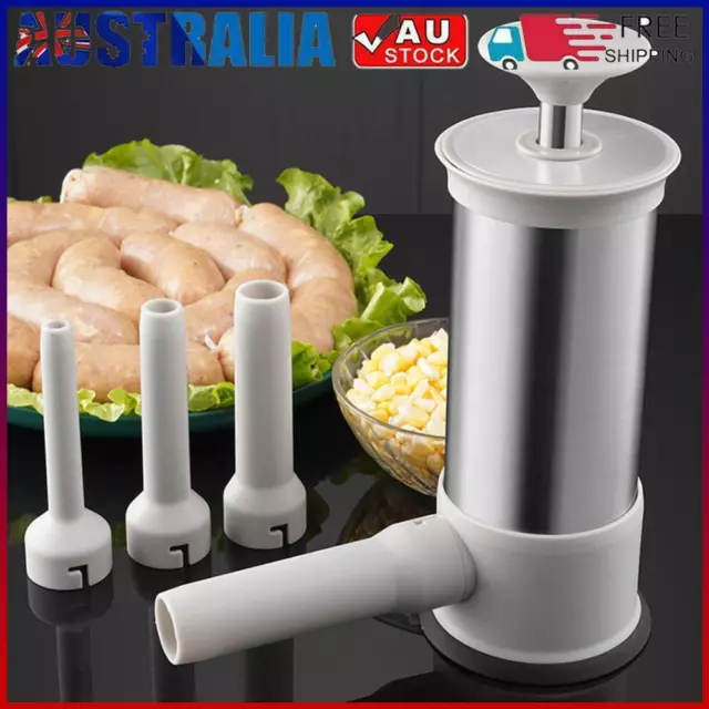 Durable Sausage Stuffer Fast Sausage Filling Small Sausage Tool with 4 Nozzles #