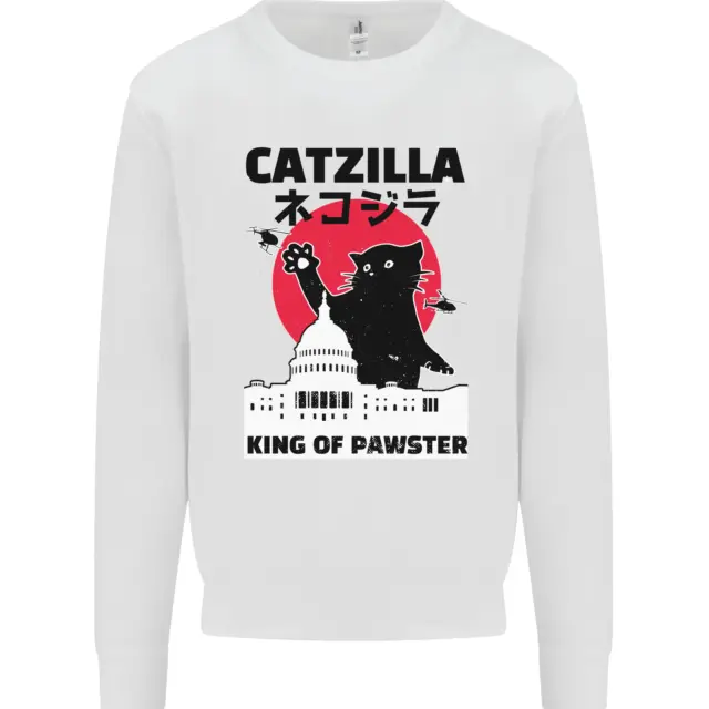 Catzilla Funny Cat Parody Kids Sweatshirt Jumper