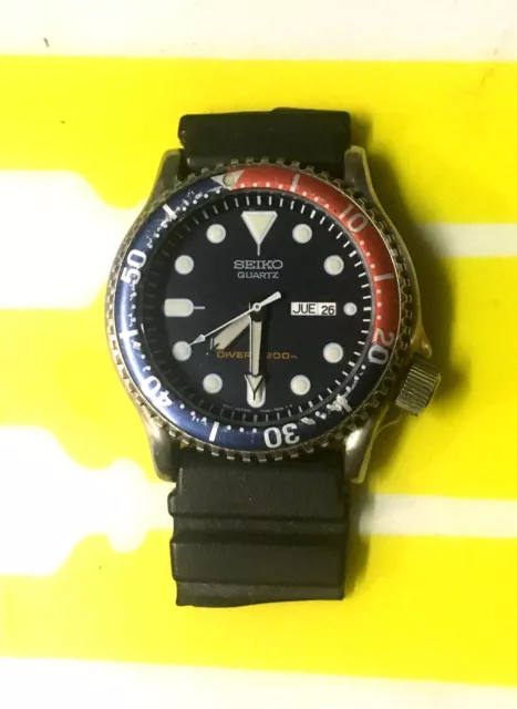 VINTAGE SEIKO SHC033 Ref. 7N36-7A08 Pepsi Quartz 200m Diver's Watch $  - PicClick