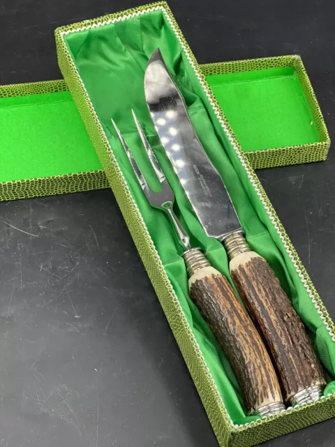 BARON SOLINGEN/SET VINTAGE Gigot Couteau Fourchette Découpe Viande Chasse  Gibier EUR 29,00 - PicClick FR