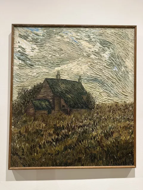 Large Painting Oil On Canvas Late 20th Century Manner Of Vincent Van Gogh