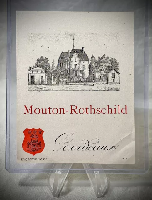 Wine Label - Chateau Mouton Rothschild - Bordeaux