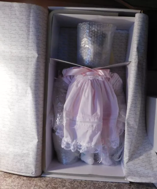 Thelma Resch Porcelain  Bisque Michelle Baby Doll  23"  Near Minty in Box w/ CoA