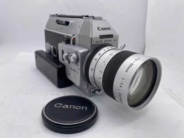 【Read Description】Canon Auto Zoom 814 Super 8 Movie Film Camera 7.5-60mm f1.4