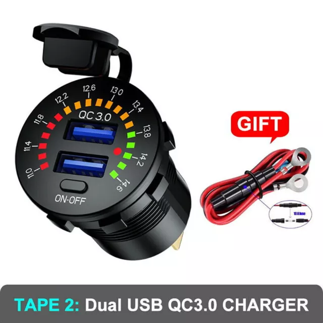 12V-24V Auto Steckdose USB Ladegerät Buchse Für KFZ Einbau Zigarettenanzünder DE