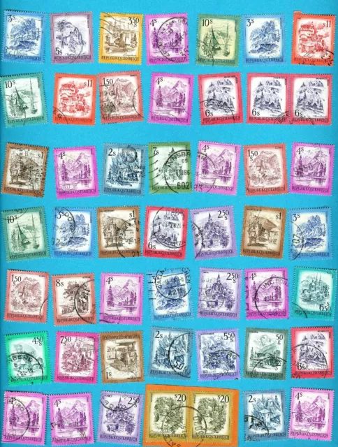 Republik Österreich Lot Landschaften (1973-78) 49 Stück