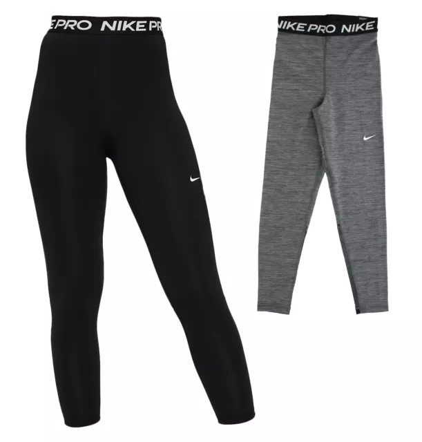 Nike Women's Pro Leggings DA0483, Dri-Fit High-Rise 7/8 Crop Athletic Leggings